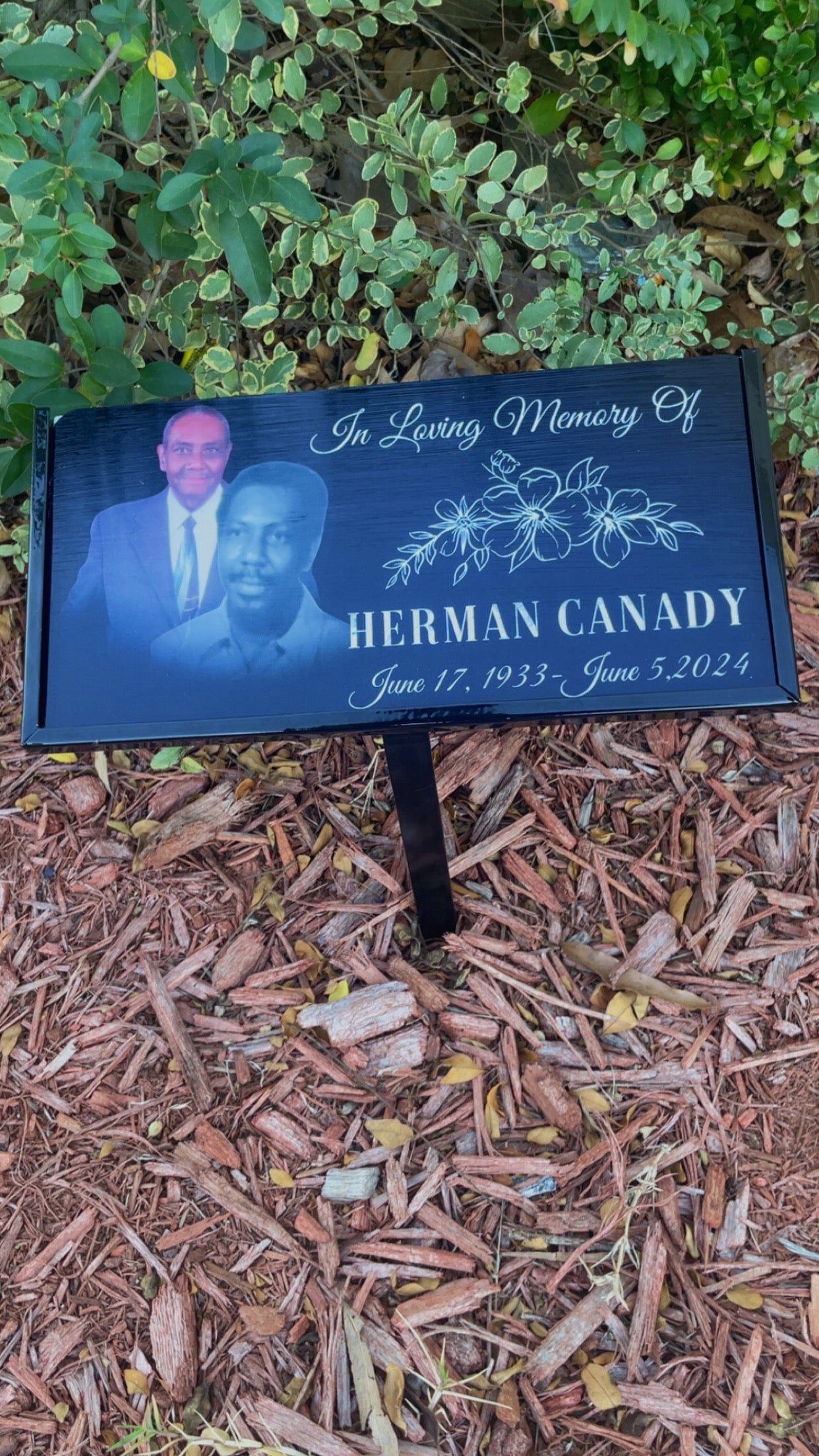 Temporary Grave Marker